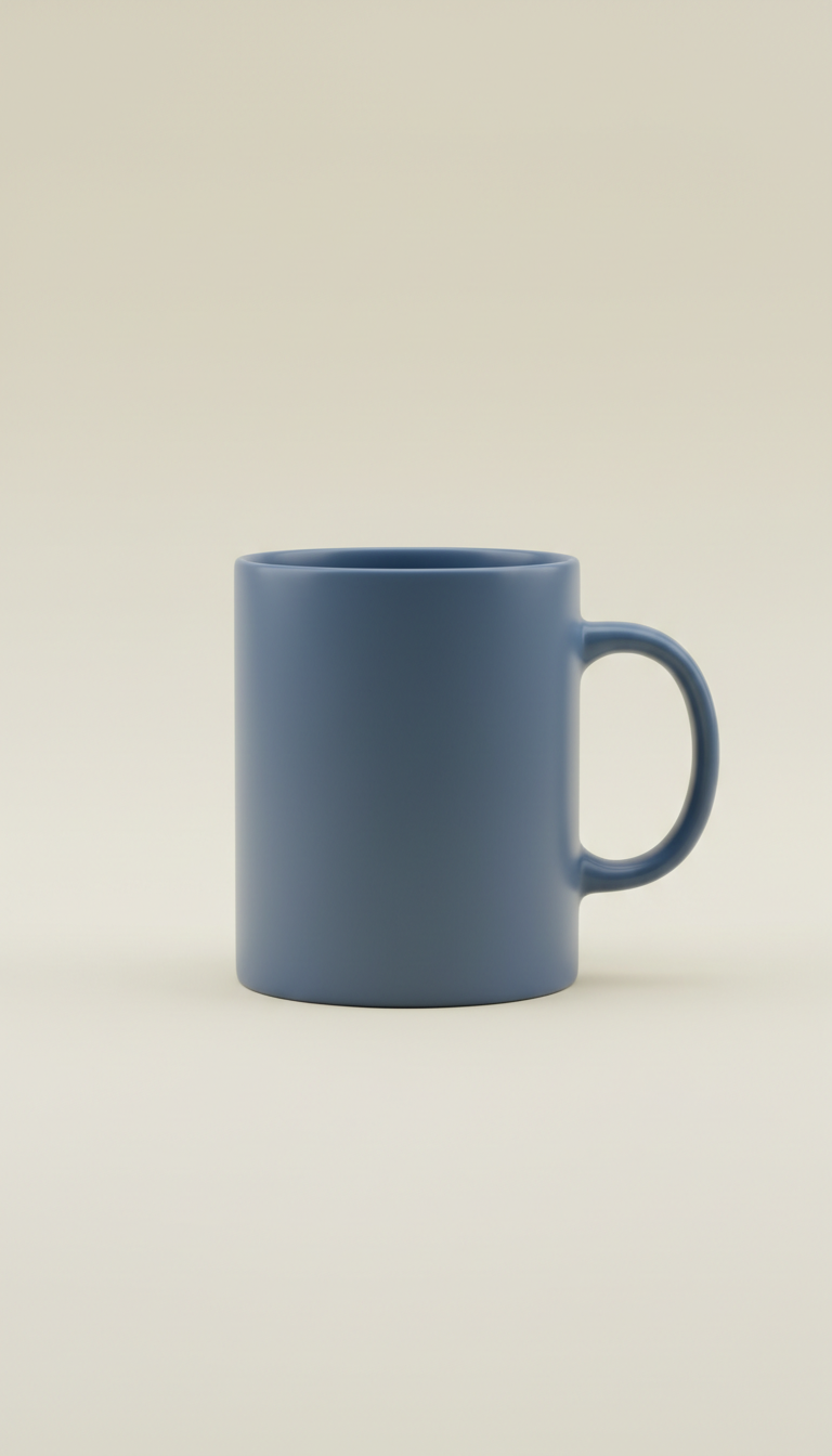 Coffee mug in slate blue ceramic
