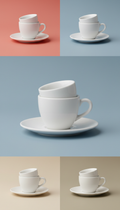 Porcelain White espresso cup set