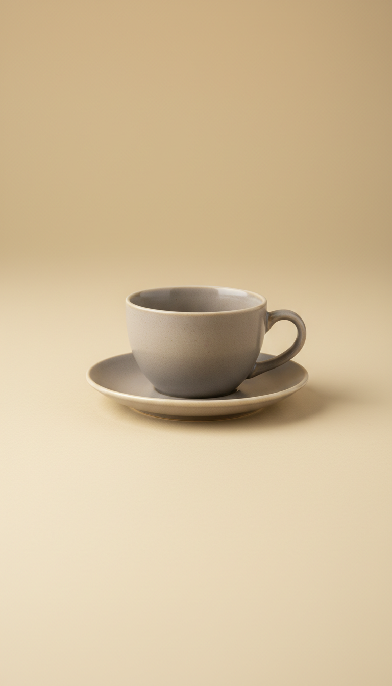 Pebble Grey Ceramic Cappuccino Cup