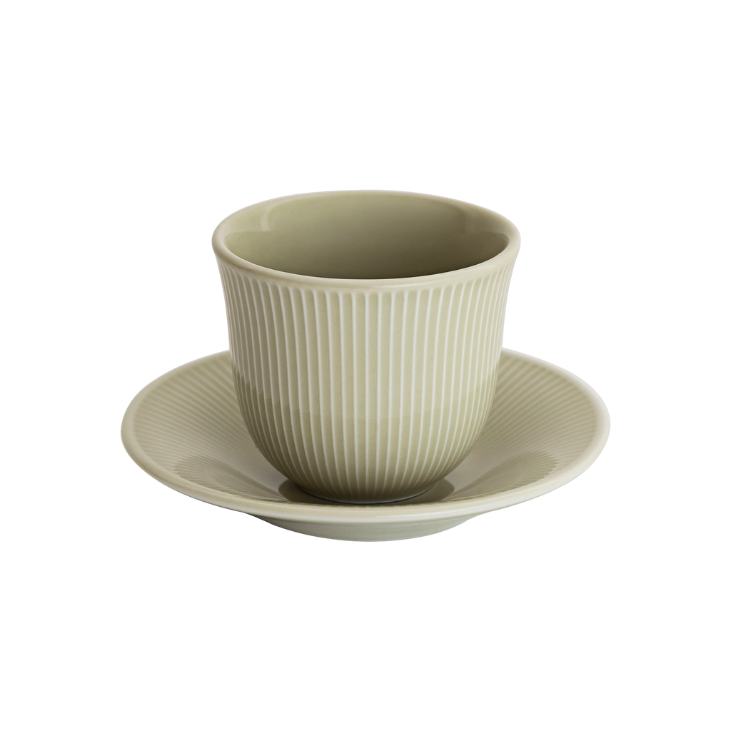 150ml Embossed Tasting Cup  and 13cm Embossed Plate