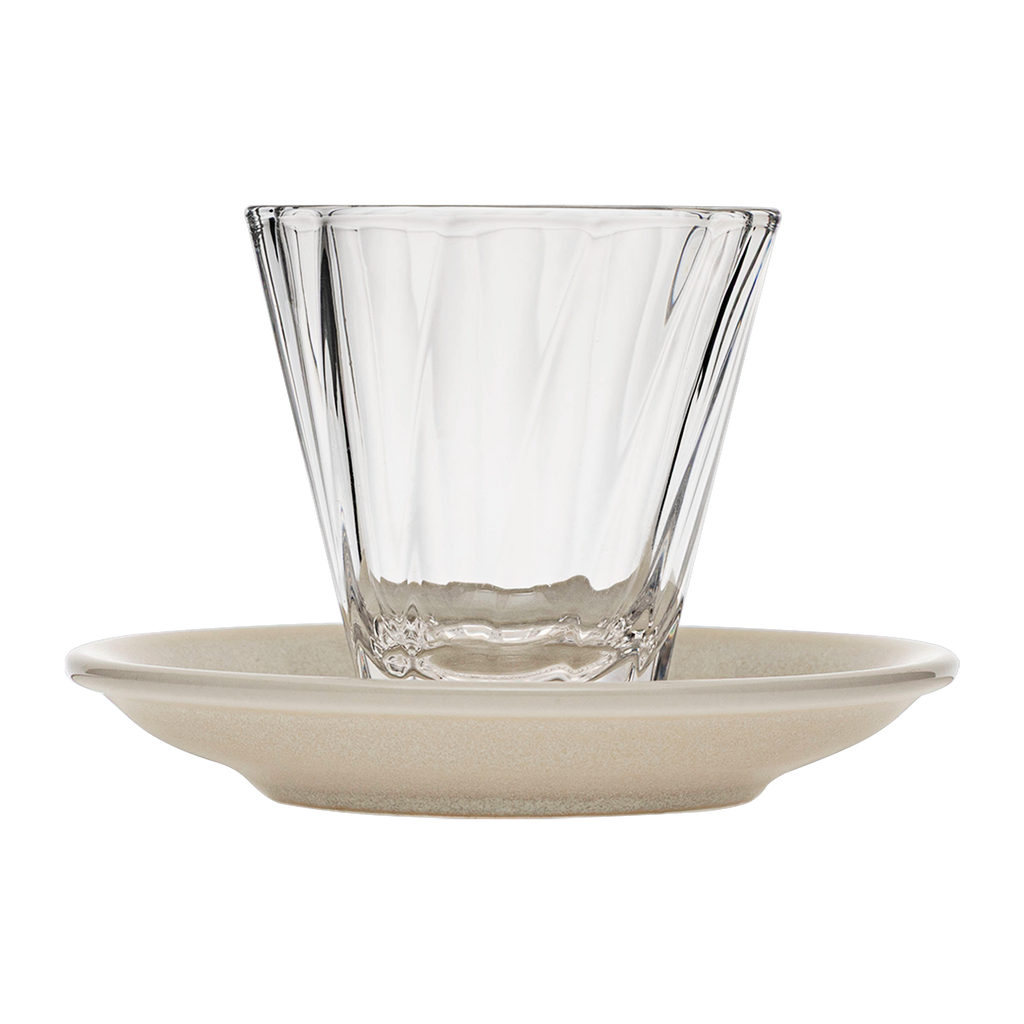 180ml Twisted Cappuccino Glass  and 14.5cm Shared Saucer