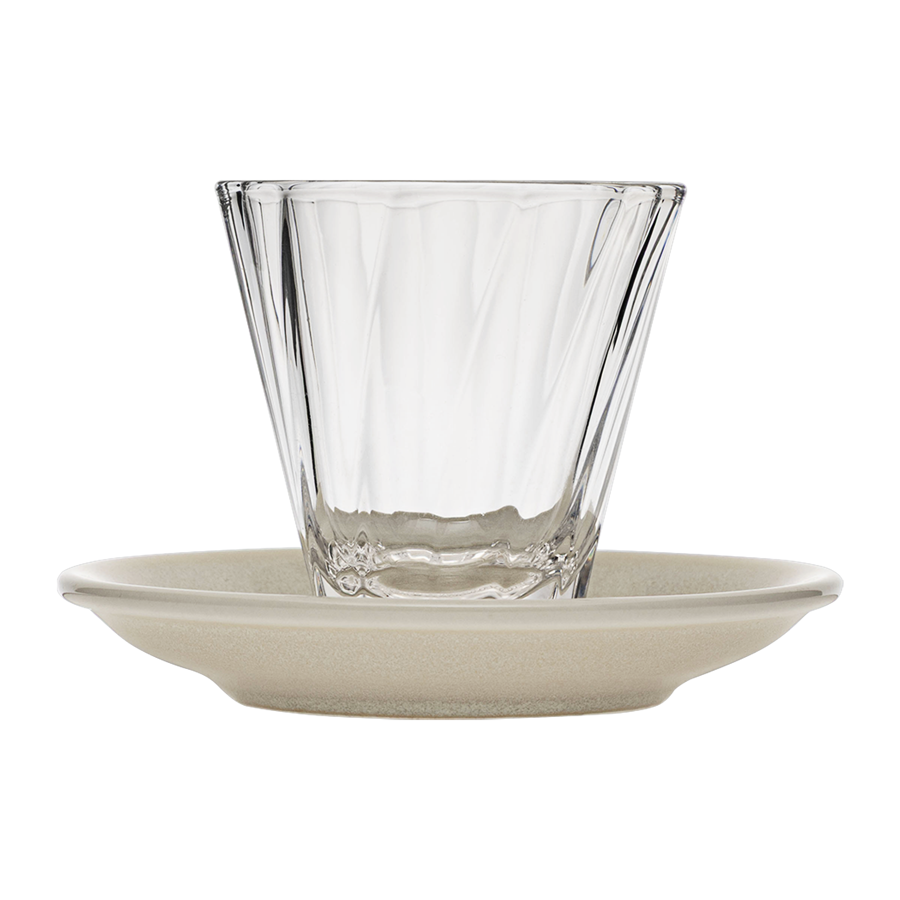 180ml Twisted Cappuccino Glass  and 14.5cm Shared Saucer