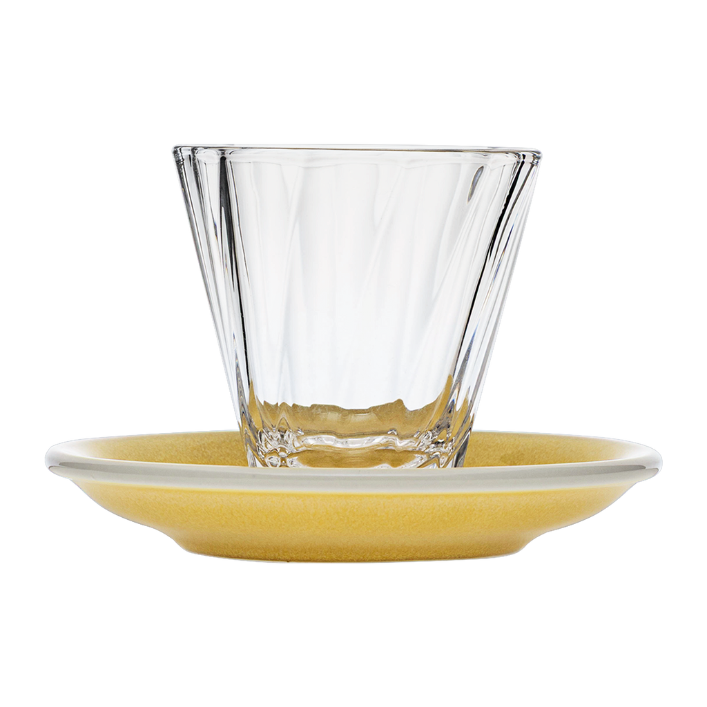 180ml Twisted Cappuccino Glass  and 14.5cm Shared Saucer