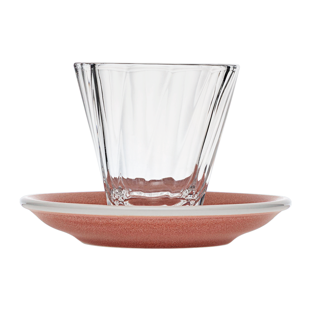180ml Twisted Cappuccino Glass  and 14.5cm Shared Saucer