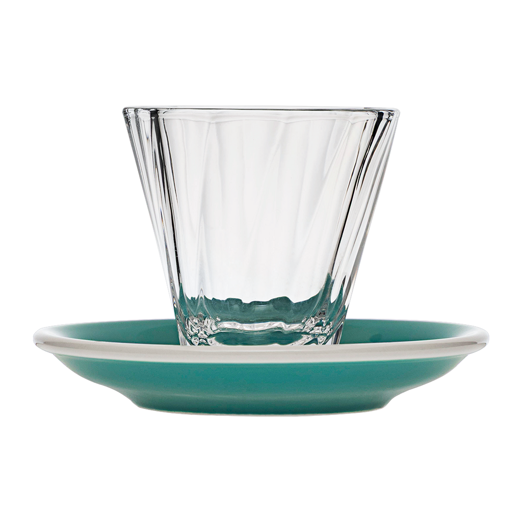 180ml Twisted Cappuccino Glass  and 14.5cm Shared Saucer