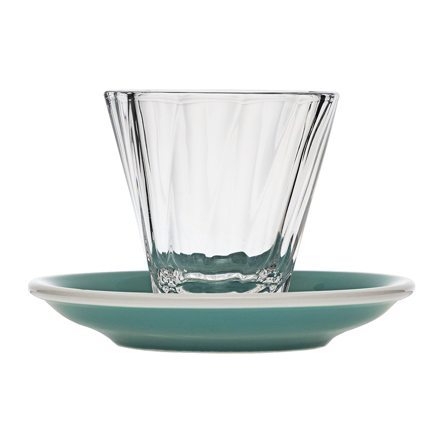 180ml Twisted Cappuccino Glass  and 14.5cm Shared Saucer