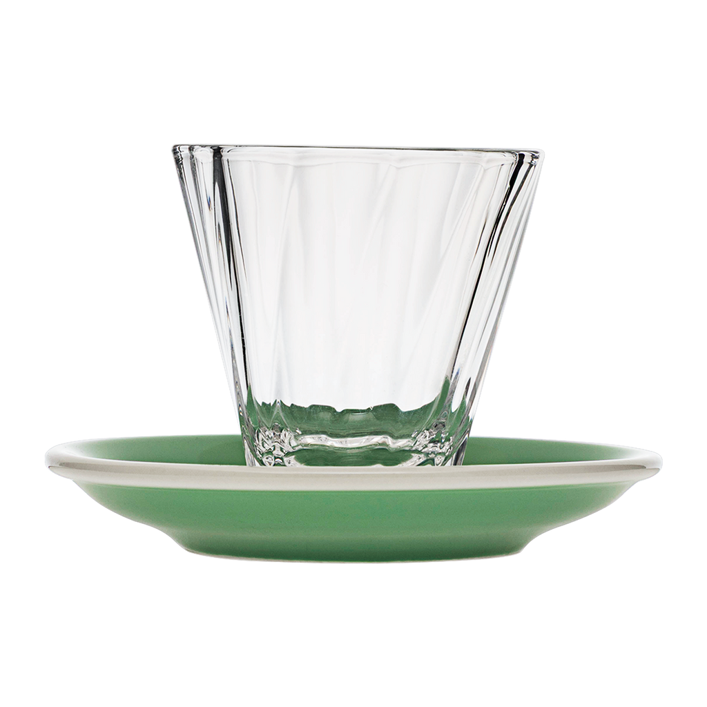 180ml Twisted Cappuccino Glass  and 14.5cm Shared Saucer