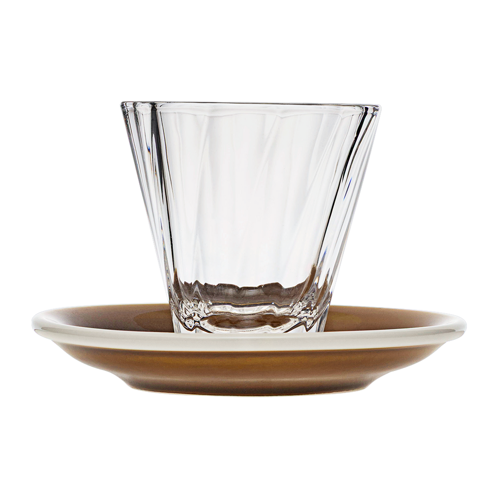 180ml Twisted Cappuccino Glass  and 14.5cm Shared Saucer