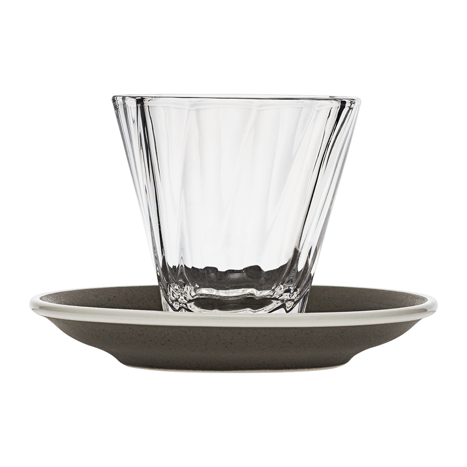 180ml Twisted Cappuccino Glass  and 14.5cm Shared Saucer