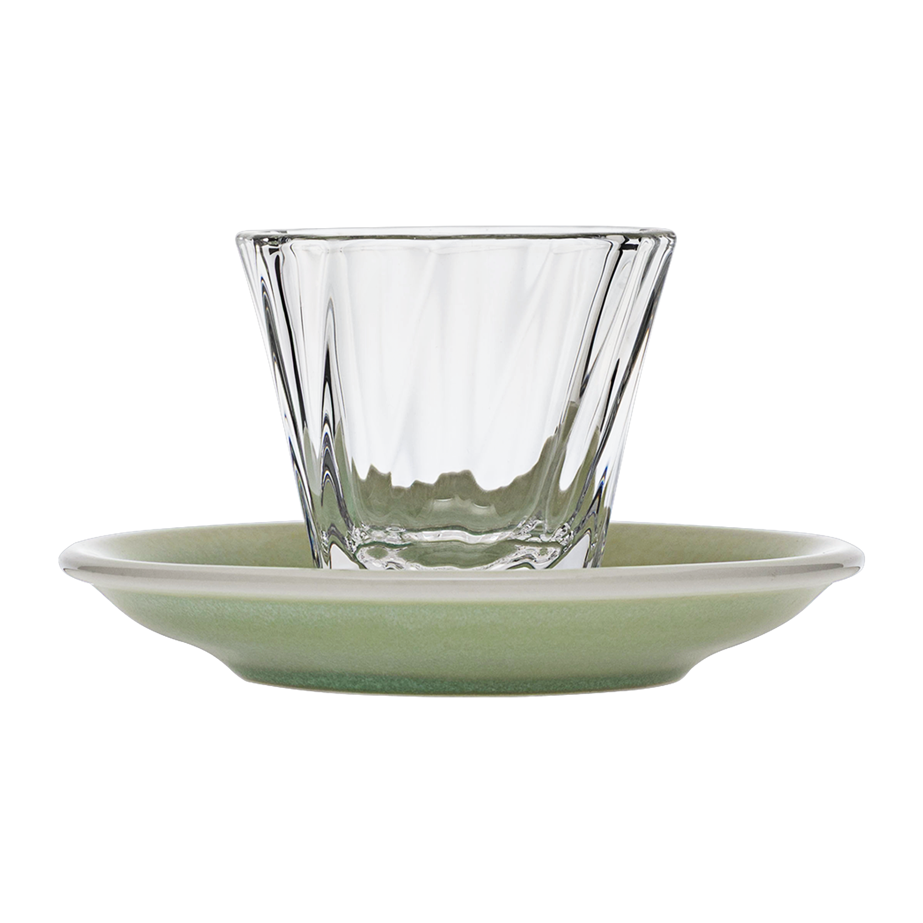 120ml Twisted Cortado Glass  and 14.5cm Shared Saucer