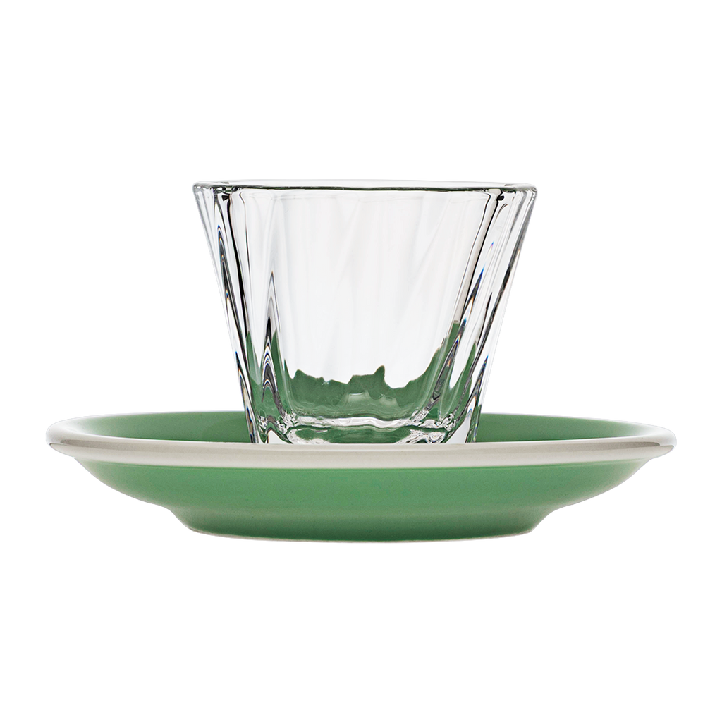 120ml Twisted Cortado Glass  and 14.5cm Shared Saucer