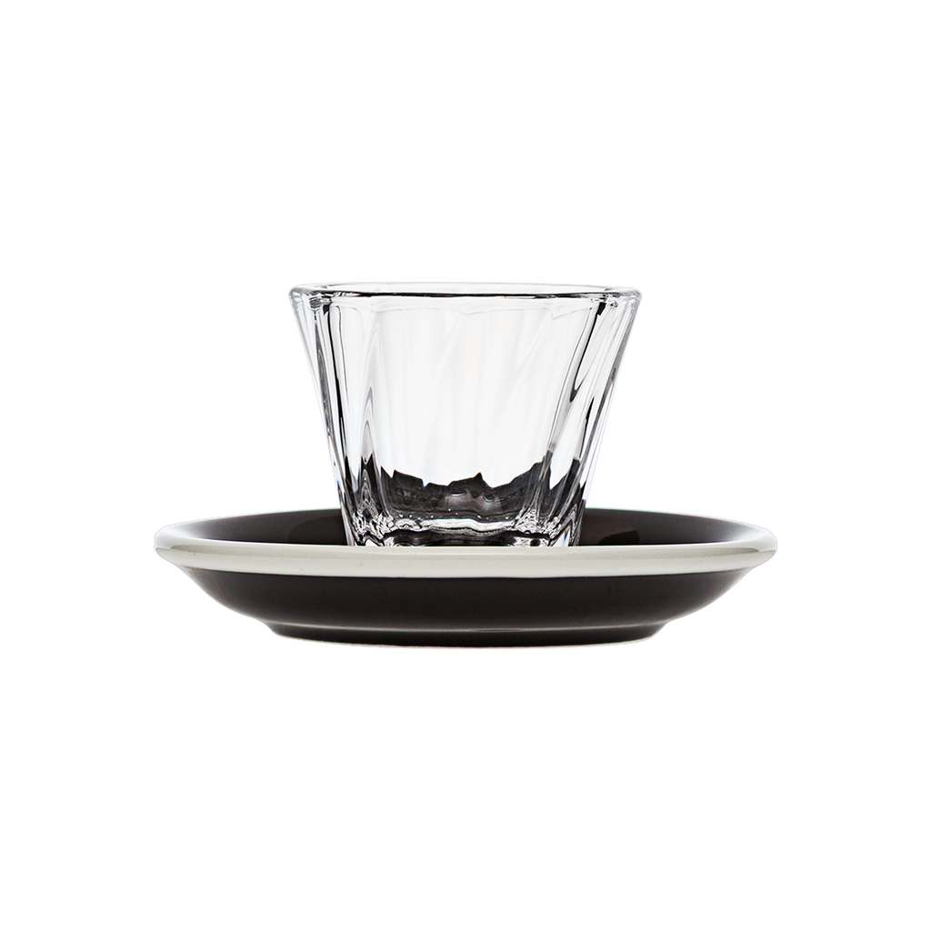 70ml Twisted Espresso Glass  and 11.5cm Espresso Saucer
