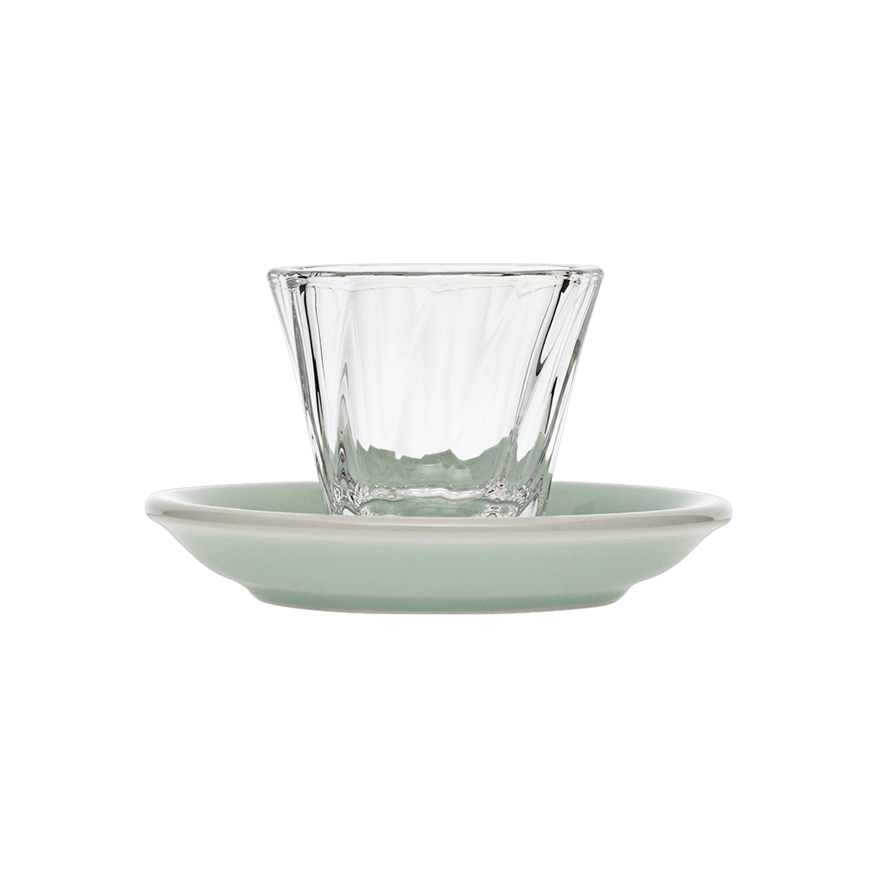 70ml Twisted Espresso Glass  and 11.5cm Espresso Saucer