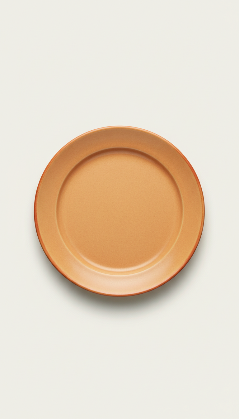 Dinner plate with apricot glaze
