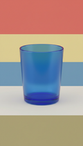 Cerulean Blue glass tumbler